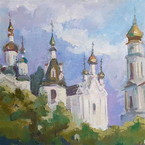 Oil painting. Monastery. | Painting, Oil painting, Beautiful paintings