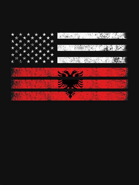 "Albanian American Flag - USA Albania Shirt" T-shirt by ozziwar | Redbubble