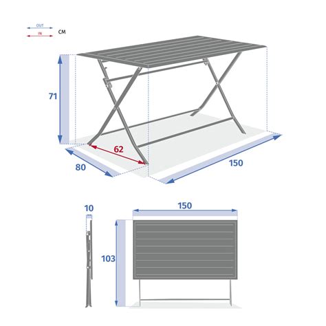 Table De Jardin Pliante Rectangulaire Azua Houblon Blanc Hesp Ride