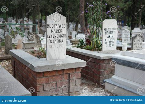 Muslim Graveyard Background Muslim Cemetery Editorial Stock Image