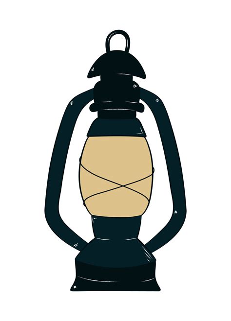 Hand drawn old lantern clip art. Vector vintage illustration kerosene lamp 10447211 Vector Art ...