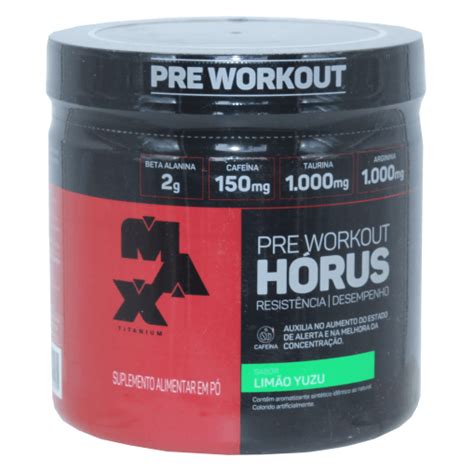 Pre Treino Workout Horus Sabor Limao Yuzu Max Titanium 300g Shop Da