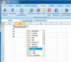 Cómo sumar subtotales en Excel Cómo sumar en Excel