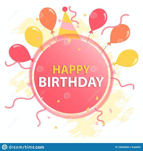 Icon For Happy Birthday Stock Vector Illustration Of Greeting 156540584