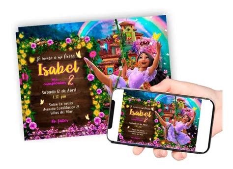 Invitacion Encanto Isabel Digital Personalizada Etiquetas En Venta En