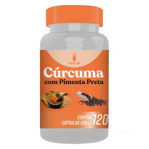 Curcuma Açafrão Da Terra Com Pimenta Preta 500mg 120 Capsulas Fonte Vida Shopee Brasil