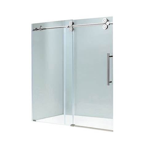 Vigo Elan 60 X 74 Single Sliding Frameless Shower Door And Reviews