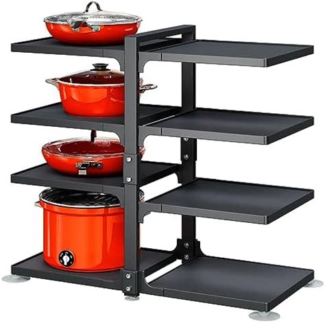 Amazon Mudeela Tier Heavy Duty Adjustable Pan Organizer Rack For