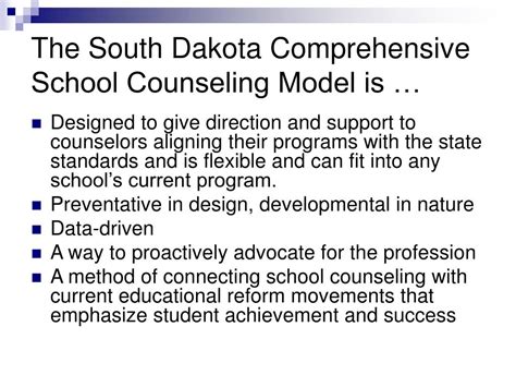 Ppt The Sd Comprehensive School Counseling Program Model Powerpoint