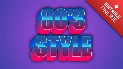 3D Text Retro Vintage 80 S Style Texteffekt Generator TextStudio