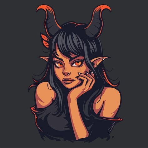 Demon Girl Svg Vectors And Illustrations For Free Download Freepik