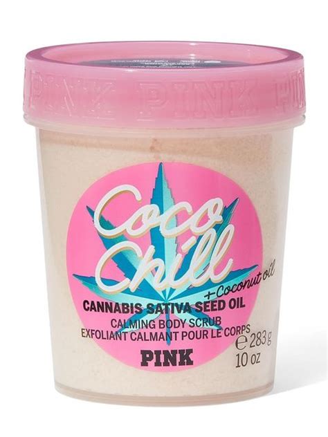 Victorias Secret Pink Coco Chill Calming Body Scrub With Cannabis Sativa Seed Oil Beautyspot