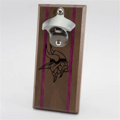 Minnesota Vikings Magnetic Bottle Opener Rockford Woodcrafts