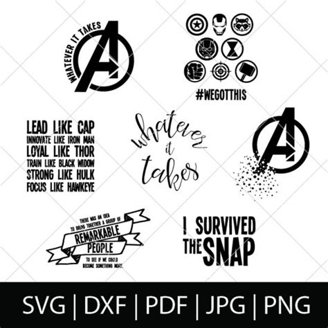 Avengers Endgame Svg Bundle The Love Nerds