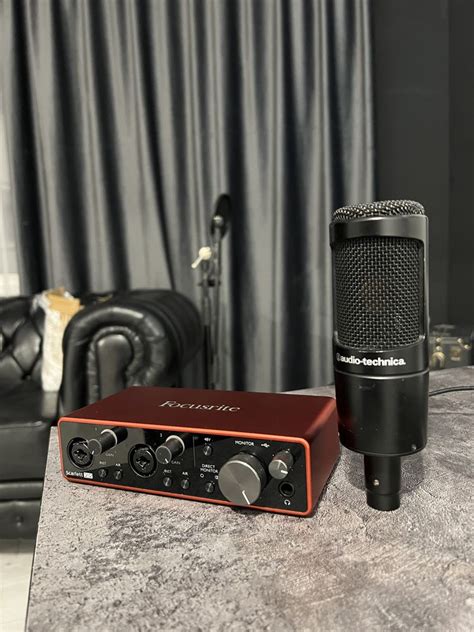Аудиокарта Focusrite + Микрафон Audiotechnica At 2035: 90 000 тг ...
