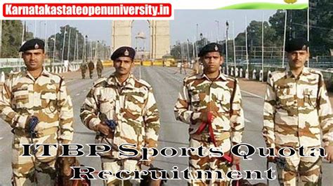 Itbp Sports Quota Recruitment Official Link Activated