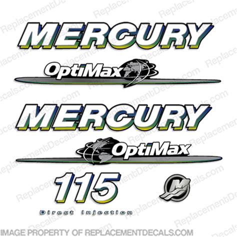 Mercury 115hp Optimax Decals 2007 2012 Custom Mahi Colors