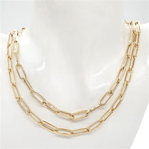 Paperclip Chain Necklace 18k Gold 1123221 Znz Jewelry Affordagold