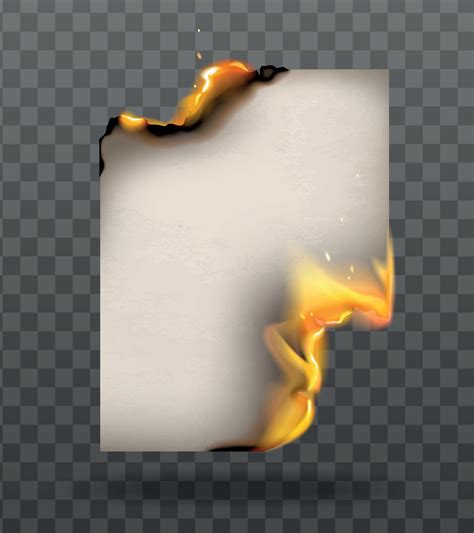 Burning Paper Realistic Composition 8442946 Vector Art at Vecteezy