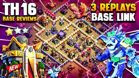 BEST Th16 Base Link With 3 Replays ONLY 1 STAR Town Hall 16