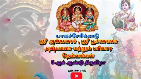 Sri Ayyanar Temple Festival Village Festival Palacherikkadu