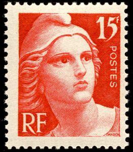 Stamp Marianne De Gandon F Red France Centenary Of Stamps Yt Fr