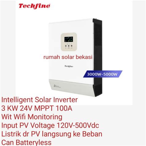 Jual Techfine Solar Inverter Hybrid Kw V Mppt A With Wifi