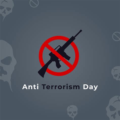 Anti Terrorism Day Greeting Card Banner Poster For Stop Terrorism