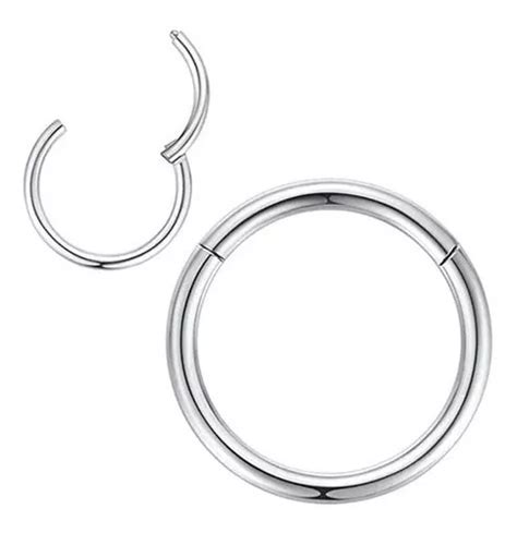 Piercing Argolla Clicker Bisagra Abre F Cil Acero Quirurgico