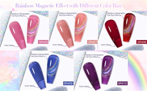 Amazon Meet Across Rainbow Cat Eye Gel Nail Polish And Colors