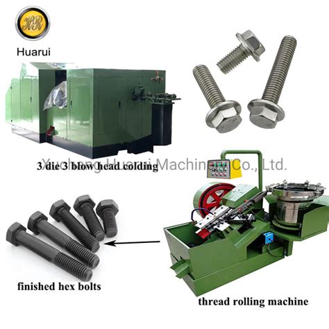 Flange Hex Bolt Making Machines Cold Heading Machine Thread Rolling Machine Hex Bolt Making