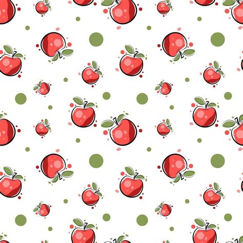 Seamless texture with apples on white background 36145805 Vector Art at ...