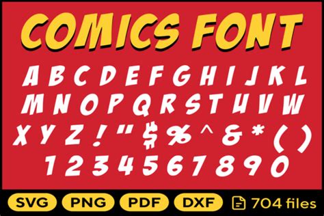 Comics Font Svg Png Pdf Dxf Alphabet Graphic By Fromporto Creative