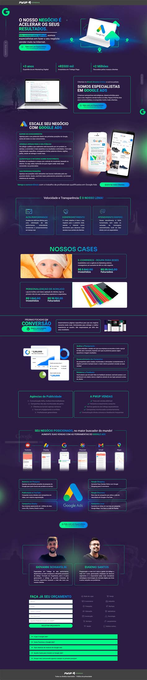 Landing Page Trafego Pago Pagina De Vendas Behance