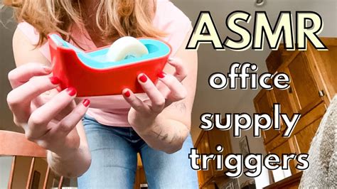 Asmr Random Office Supply Triggers Soft Spoken And Whispered Youtube