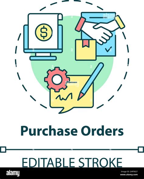 Purchase Orders Concept Icon Stock Vector Image And Art Alamy