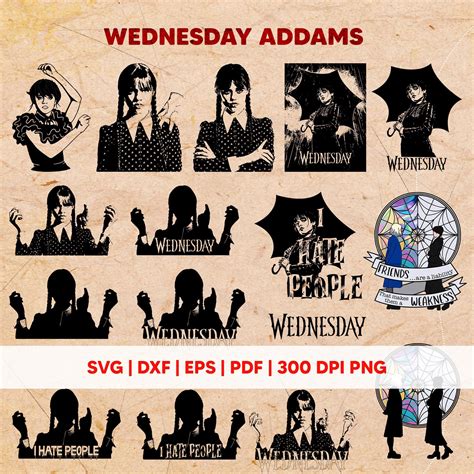 Wednesday Addams Svg Bundle Enid And Wednesday Png The Etsy Artofit