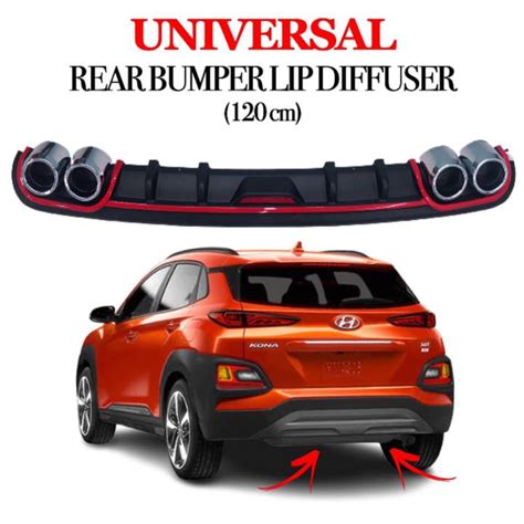 MCPA Universal 120cm Car Rear Bumper Diffusers Lip Spoiler Body Kits