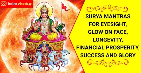 Surya Mantras For Eyesight, glow on face, longevity, financial ...