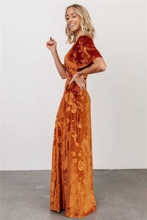 Focus On Velvet Claire Heffer Design Rust Dress Fashion Fashion