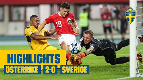 Highlights Österrike Sverige 2 0 EM kval Tung förlust YouTube