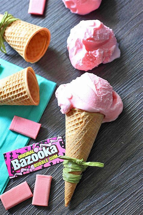 Bubblegum Ice Cream Recipe {Easy Homemade Dessert with Bazooka}