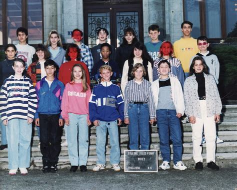 Photo de classe 4 éme C de 1993 Collège Jules Ferry Copains d avant