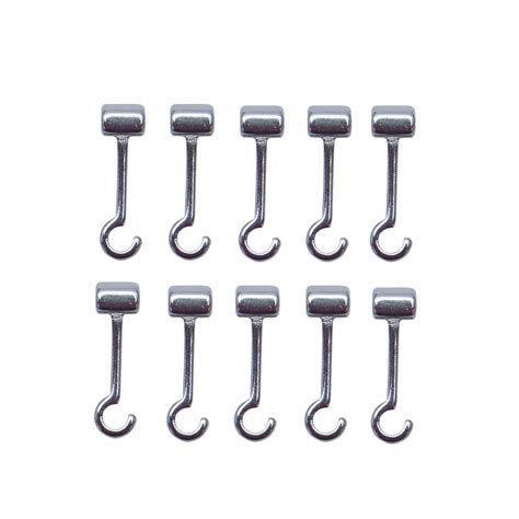 10 Pcs Dental Crimpable Hooks Long Curved Sliding Spiral Cross Dental