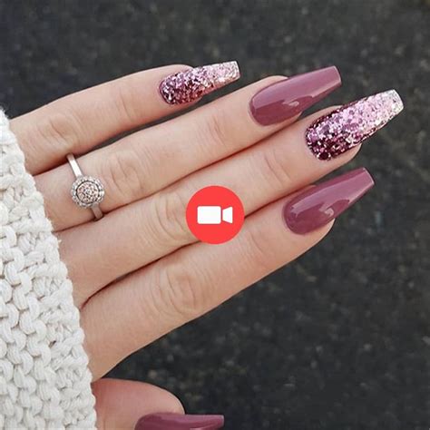 30 Elegant Purple Glitter Casket Nails Inspirations Tips Page 4