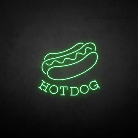 'Hot dog' neon sign