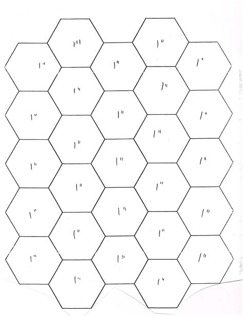 Hexagon Quilt Template