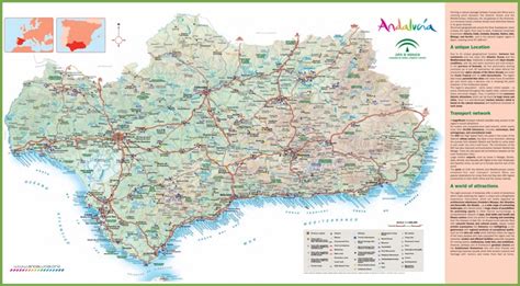 Andalusia road map - Ontheworldmap.com