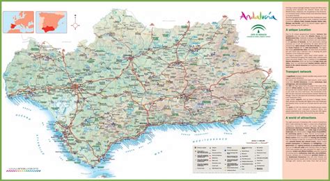 Andalusia road map - Ontheworldmap.com