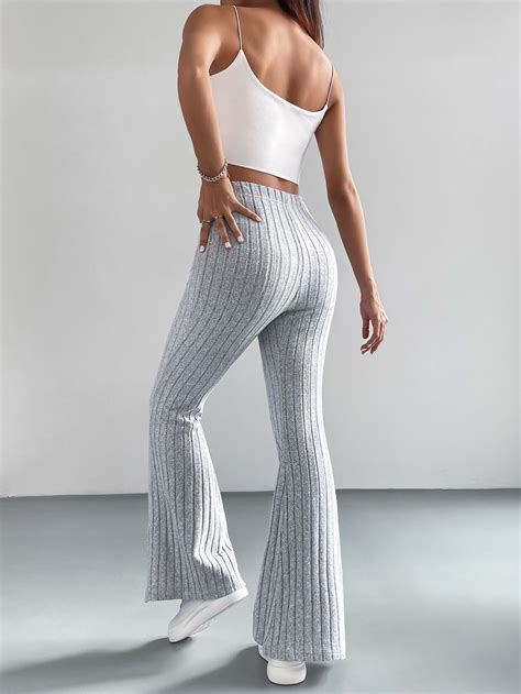 Shein Ezwear High Waist Flare Leg Pants Shein